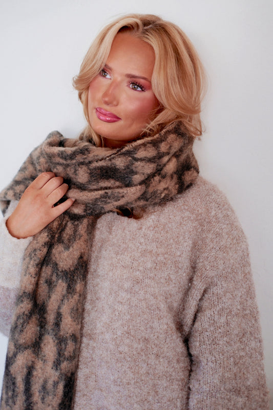 The Alpine Leopard Scarf PREORDER 12.9