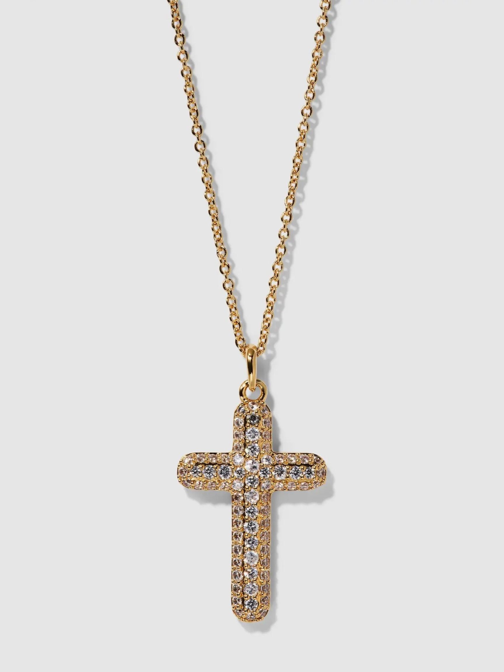 The Crushed Cross Pendant Necklace