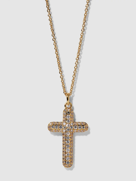 The Crushed Cross Pendant Necklace