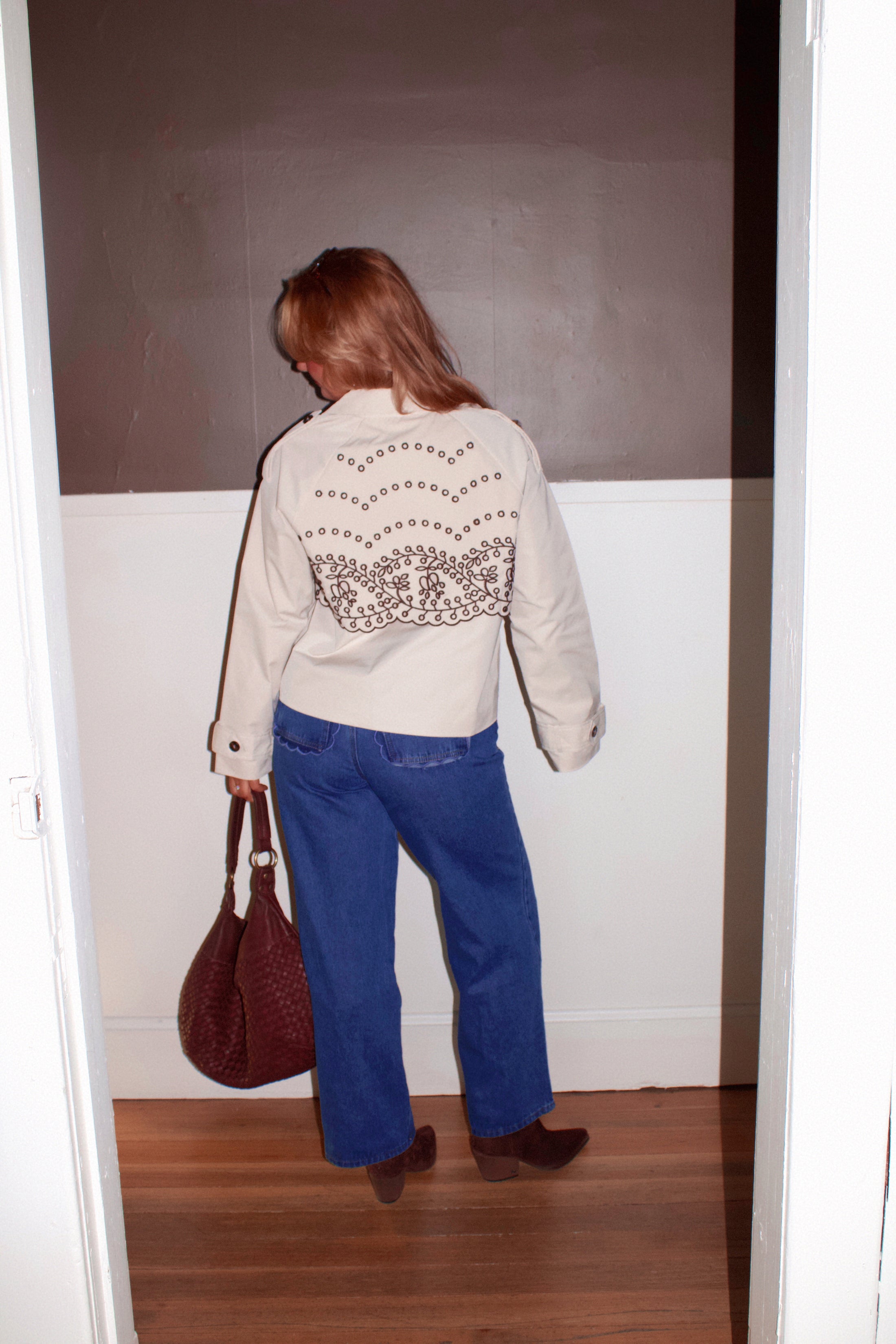 The Ellara Embroidered Trench