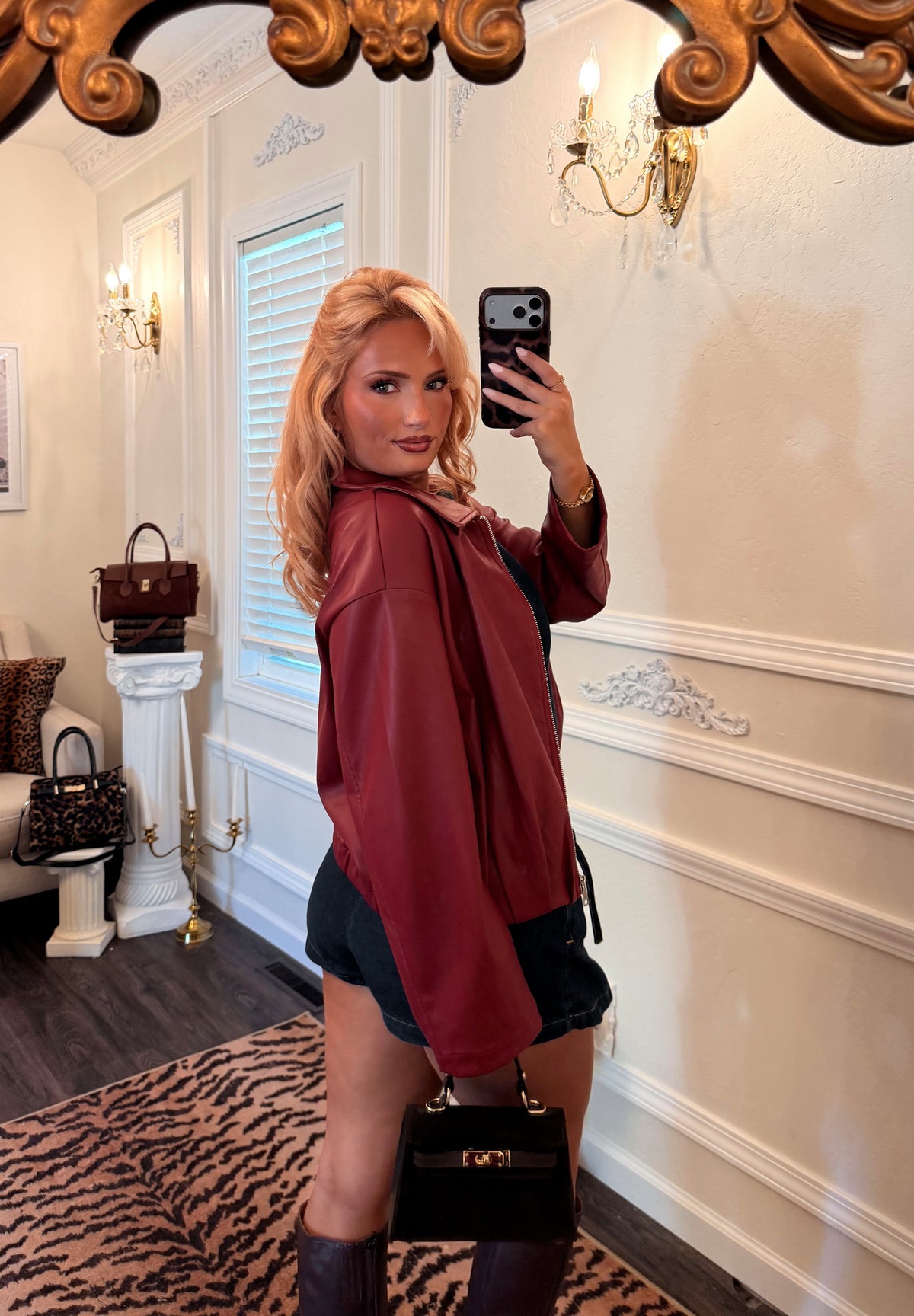 The SoHo Leather Jacket — Cabernet