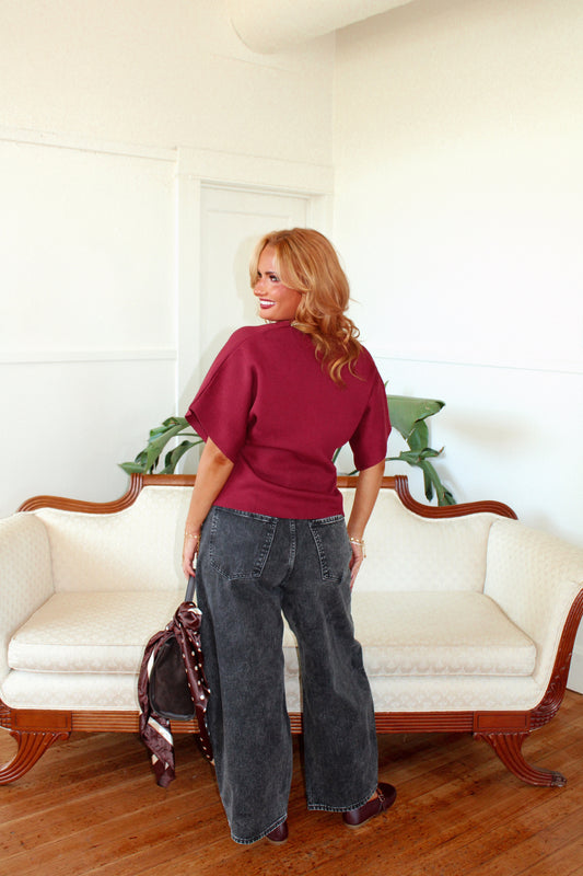 Élysée Barrel Jeans in Noir