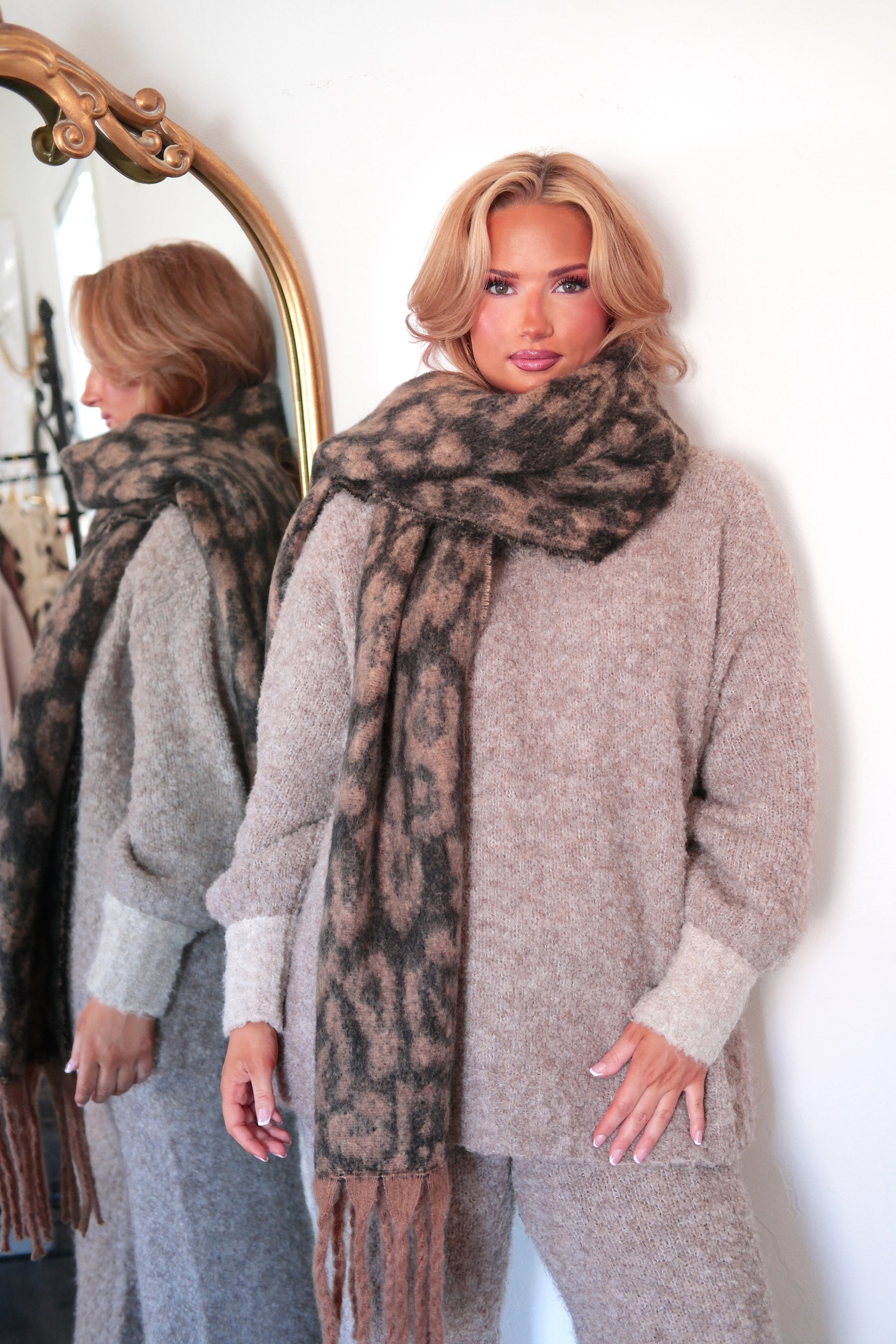 The Alpine Leopard Scarf PREORDER 12.9