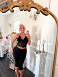 Load image into Gallery viewer, The Éloise Lace Halter Top – Noir
