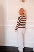 Load image into Gallery viewer, Timeless Threads Cardigan - Chocolate/Strawberry
