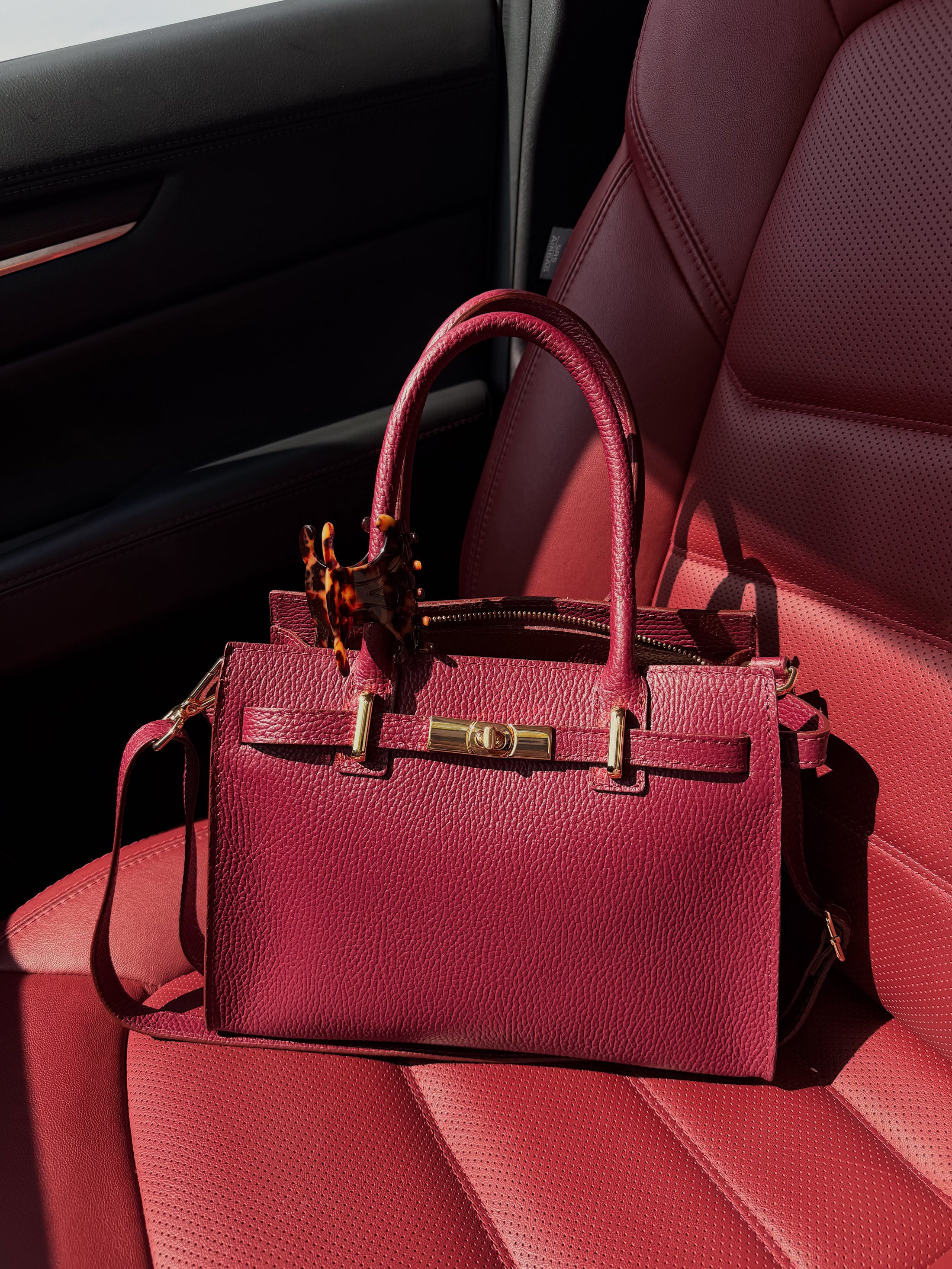 The Vanderbilt Leather Handbag - Merlot
