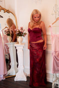 Load image into Gallery viewer, The Juliette Wine Blossom Dress
