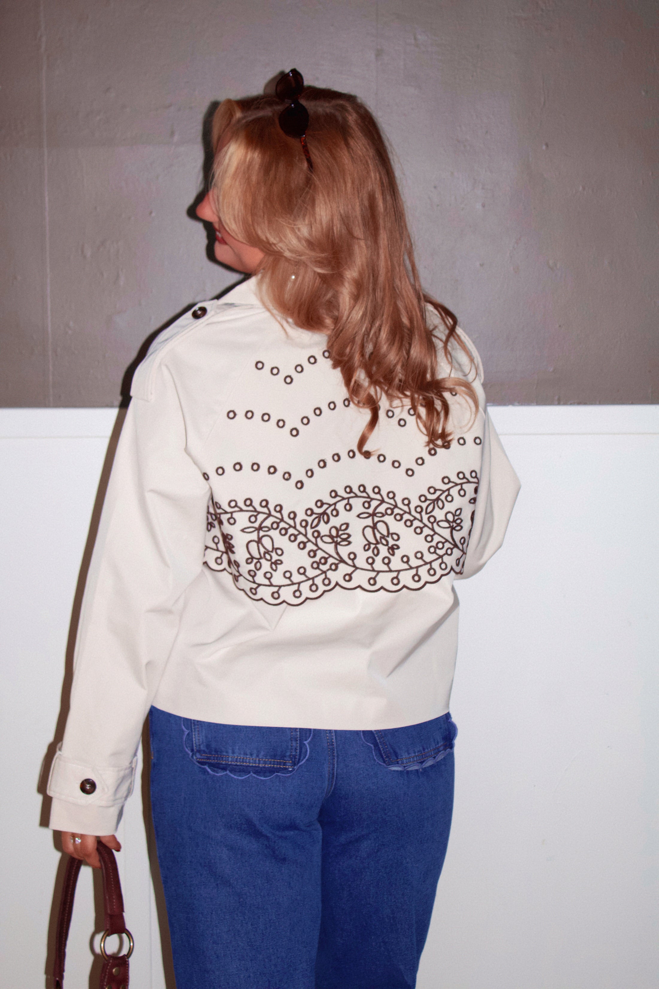 The Ellara Embroidered Trench