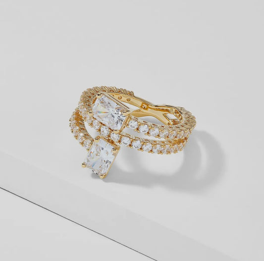 Emerald Isle Cz Wrap Ring