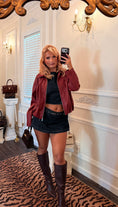Load image into Gallery viewer, The SoHo Leather Jacket — Cabernet

