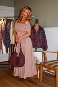 Load image into Gallery viewer, The Élodie Pleated Dress – Rosé Mocha
