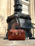 Load image into Gallery viewer, The Blair Suede Handbag — Cognac
