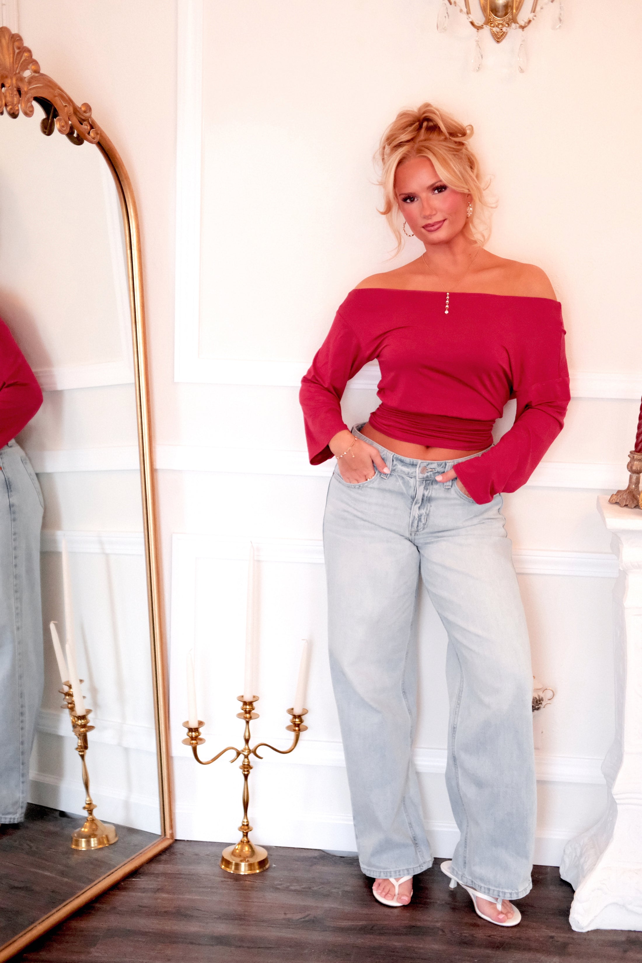 The Silhouette Top - Wine