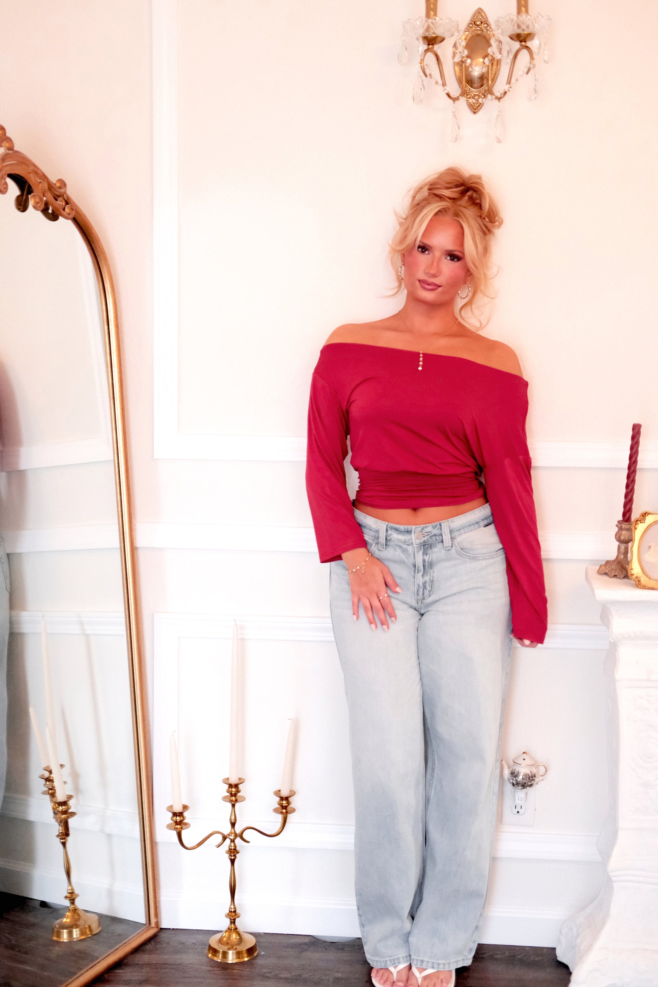 The Silhouette Top - Wine