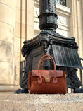 Load image into Gallery viewer, The Blair Suede Handbag — Cognac
