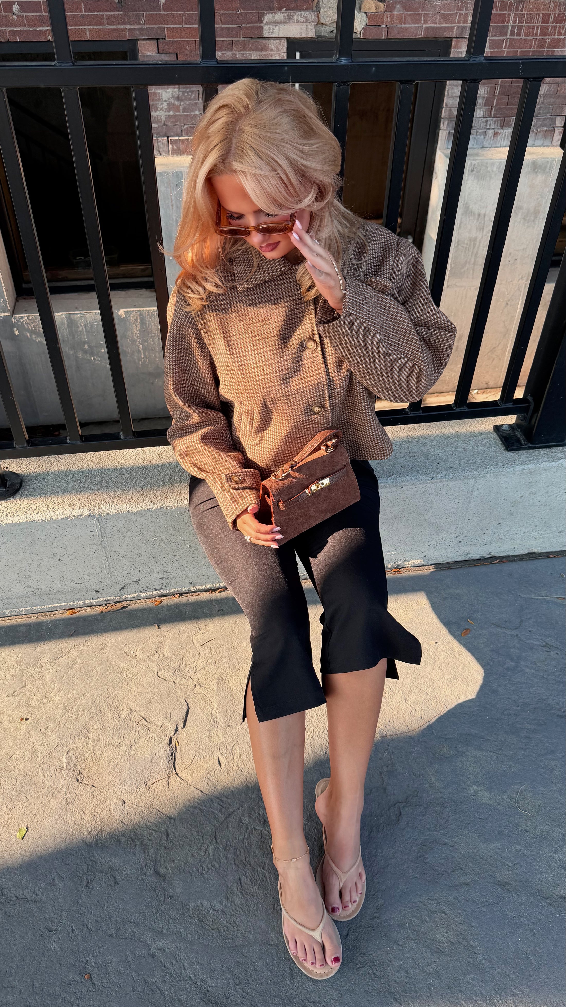 The Janáe Mini Bag - Chesnut Suede