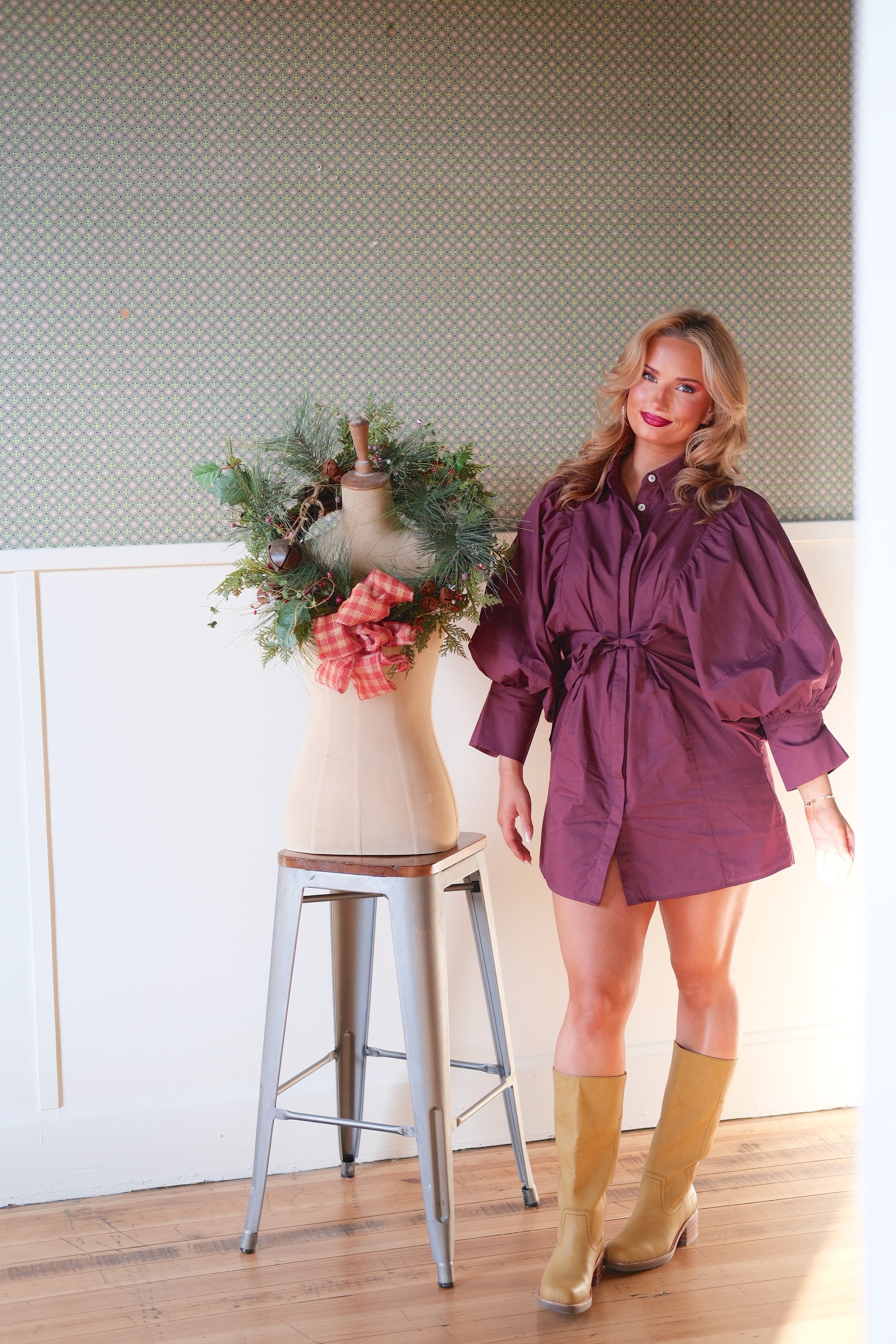 The Maison Mademoiselle Dress - Plum