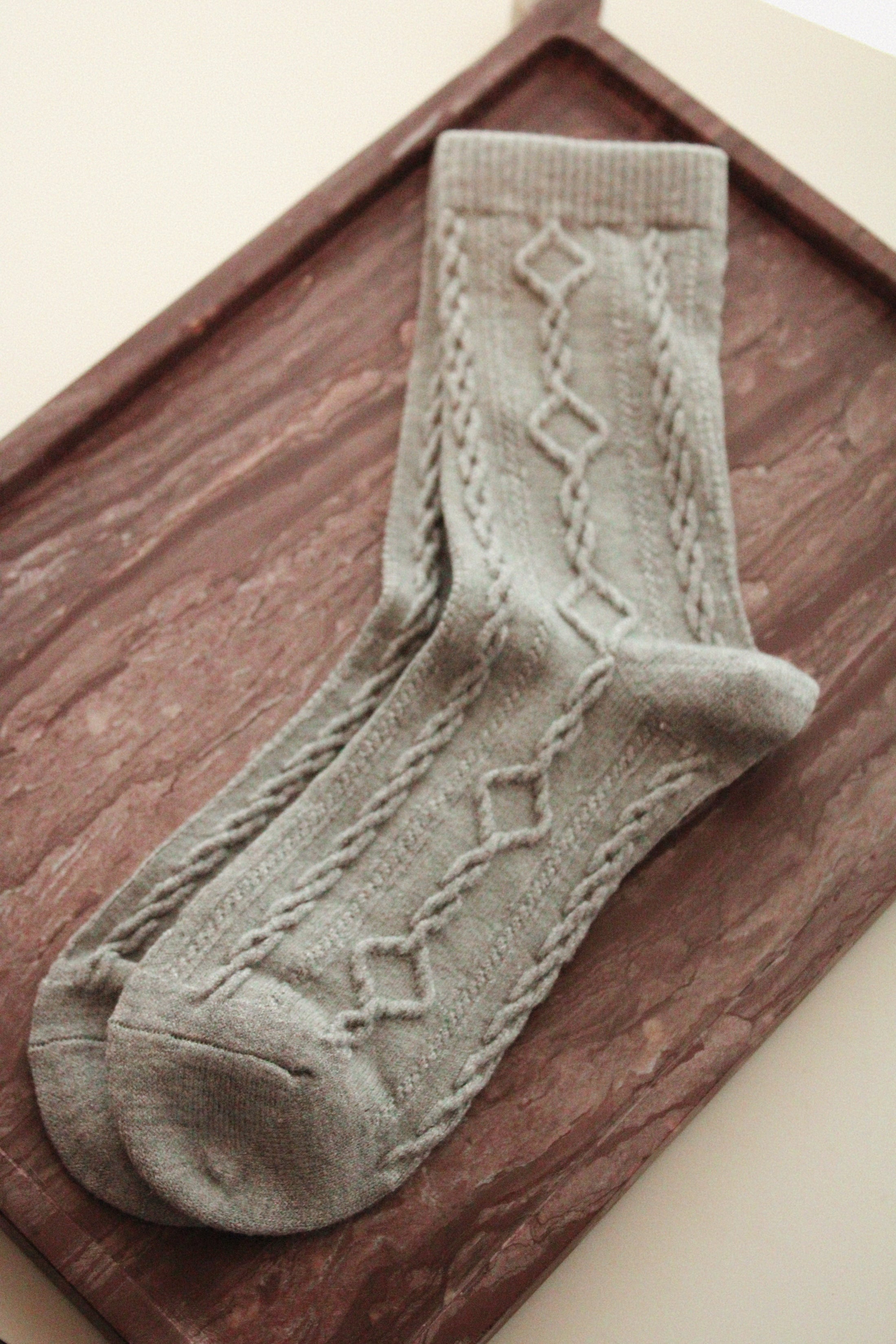 The Gilmore Cable Socks - Grey