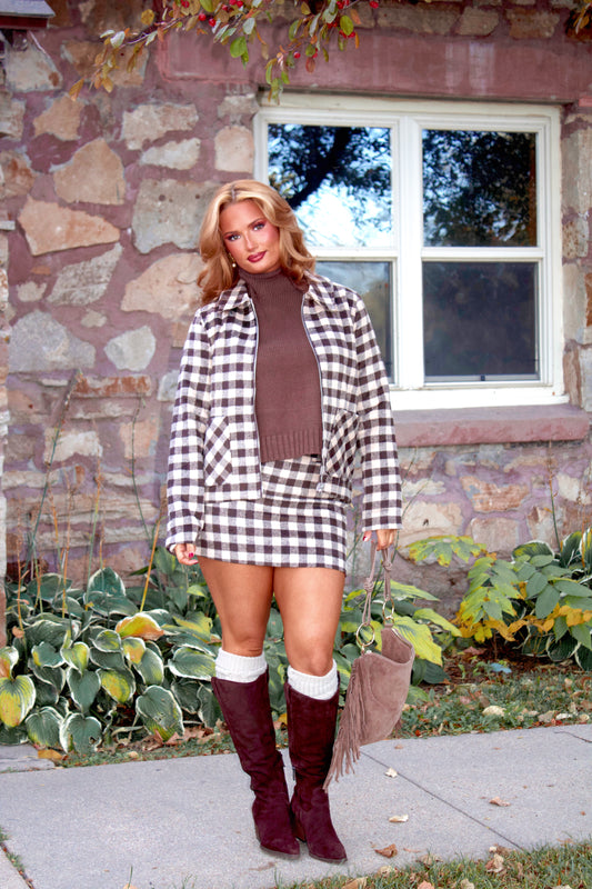 The Harvard Skirt – Chestnut Plaid