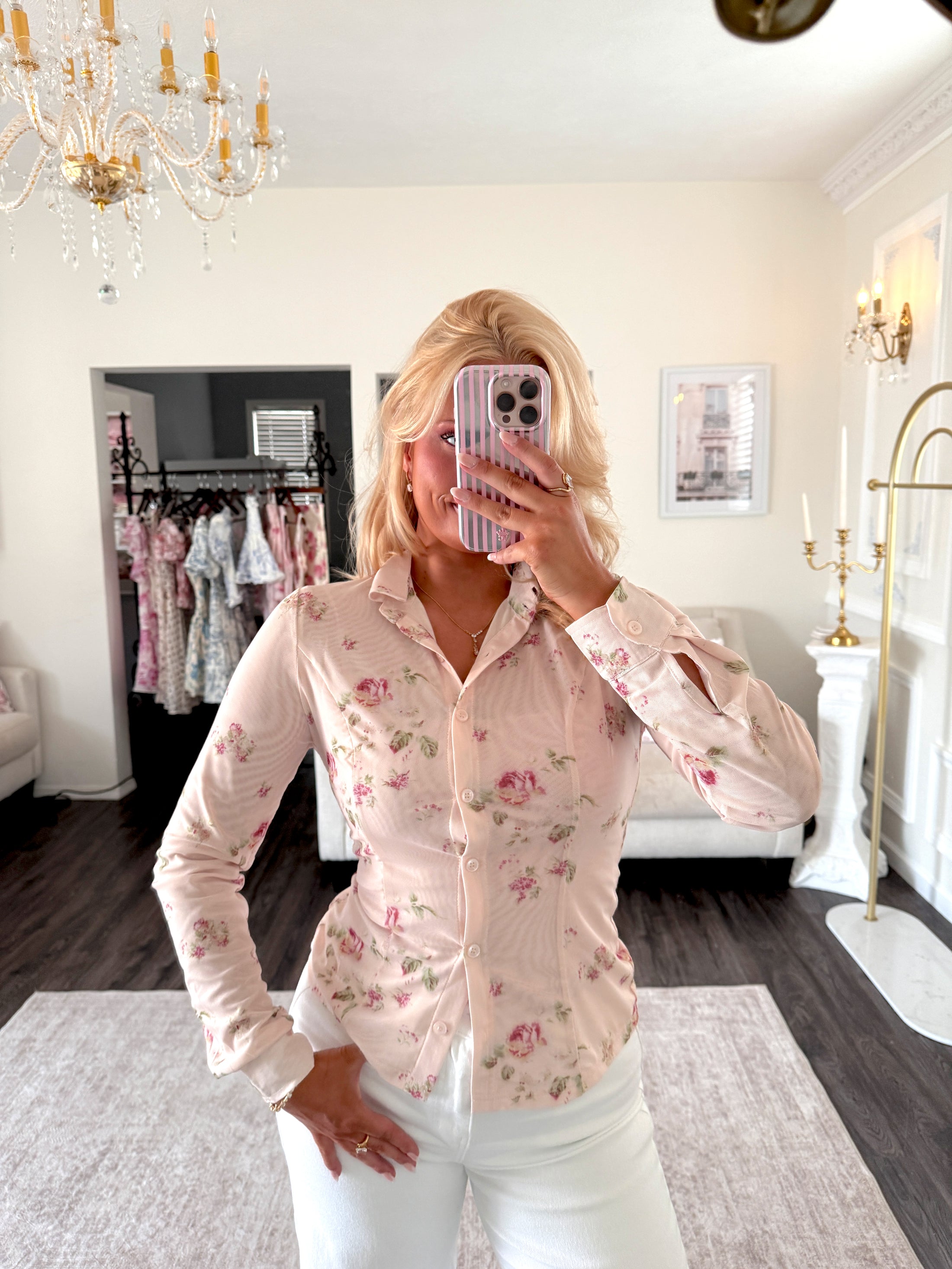 The Blushing Estate Button-Down