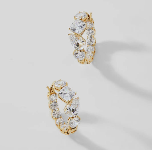 Invitation Only Chunky CZ Hoop Earrings
