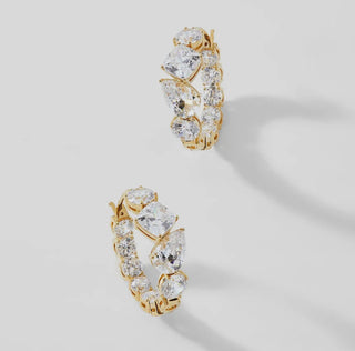 Invitation Only Chunky CZ Hoop Earrings