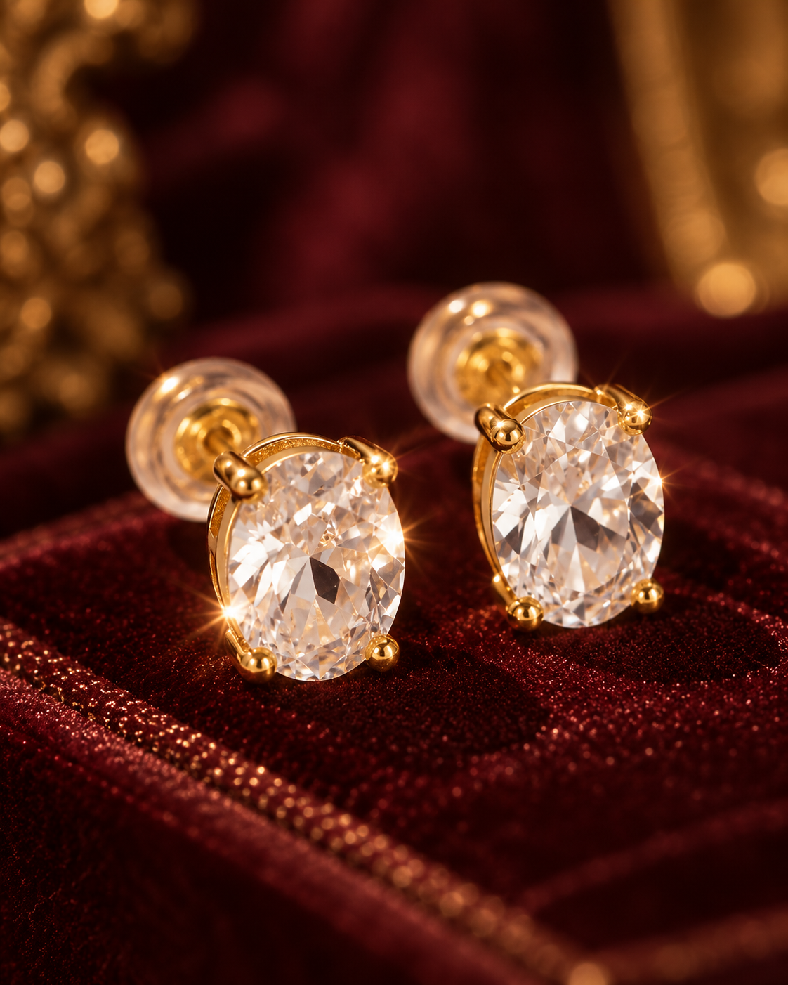 Émeraude Oval Studs