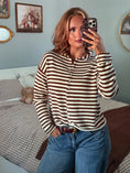 Load image into Gallery viewer, The Ashford Stripe Mockneck - Chocolate
