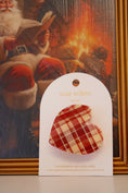 Load image into Gallery viewer, The Holiday Tartan Heart Clip

