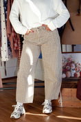 Load image into Gallery viewer, Langford Plaid Barrel Jeans

