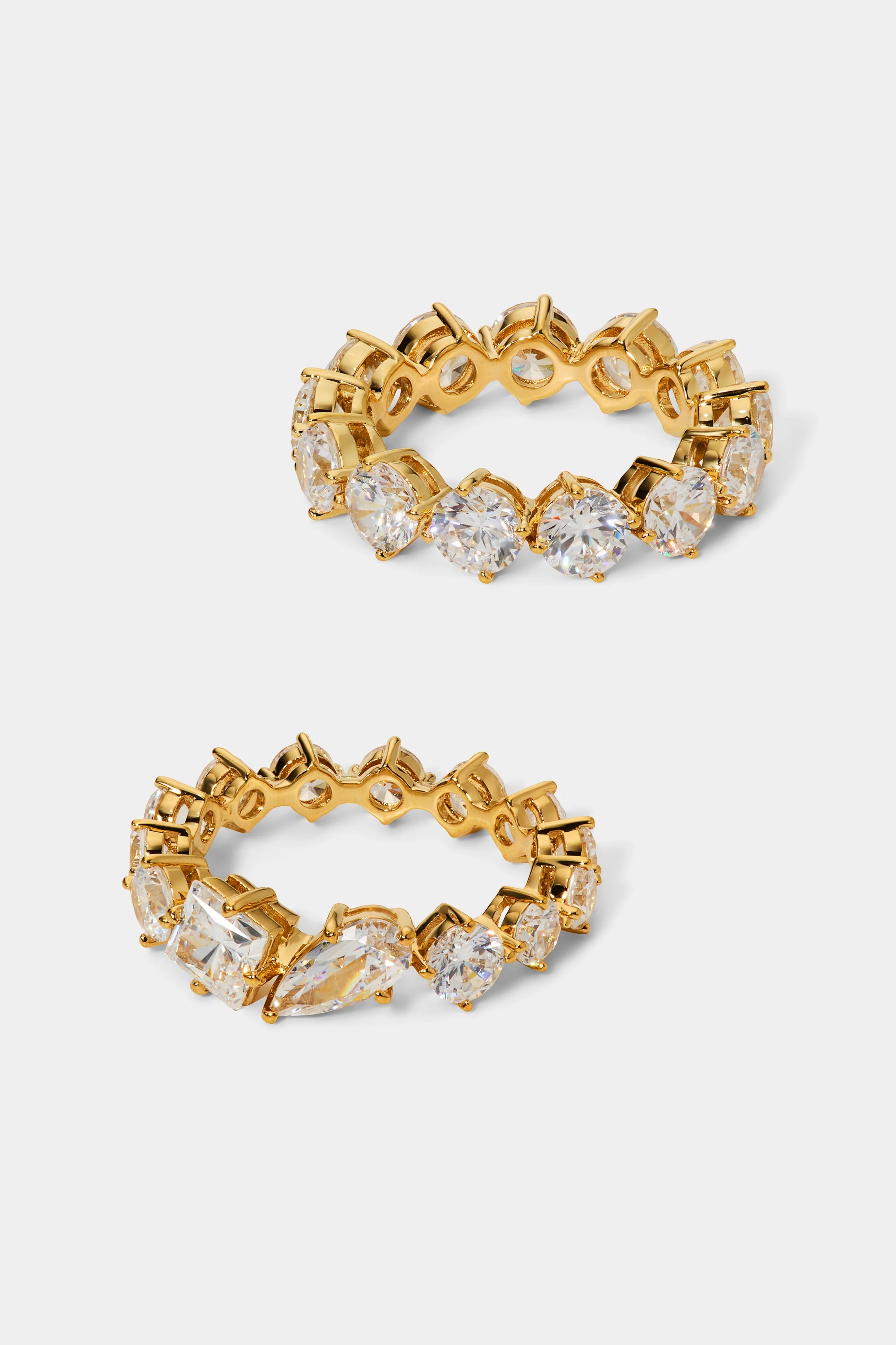 Lucia Mixed Cz Ring Set