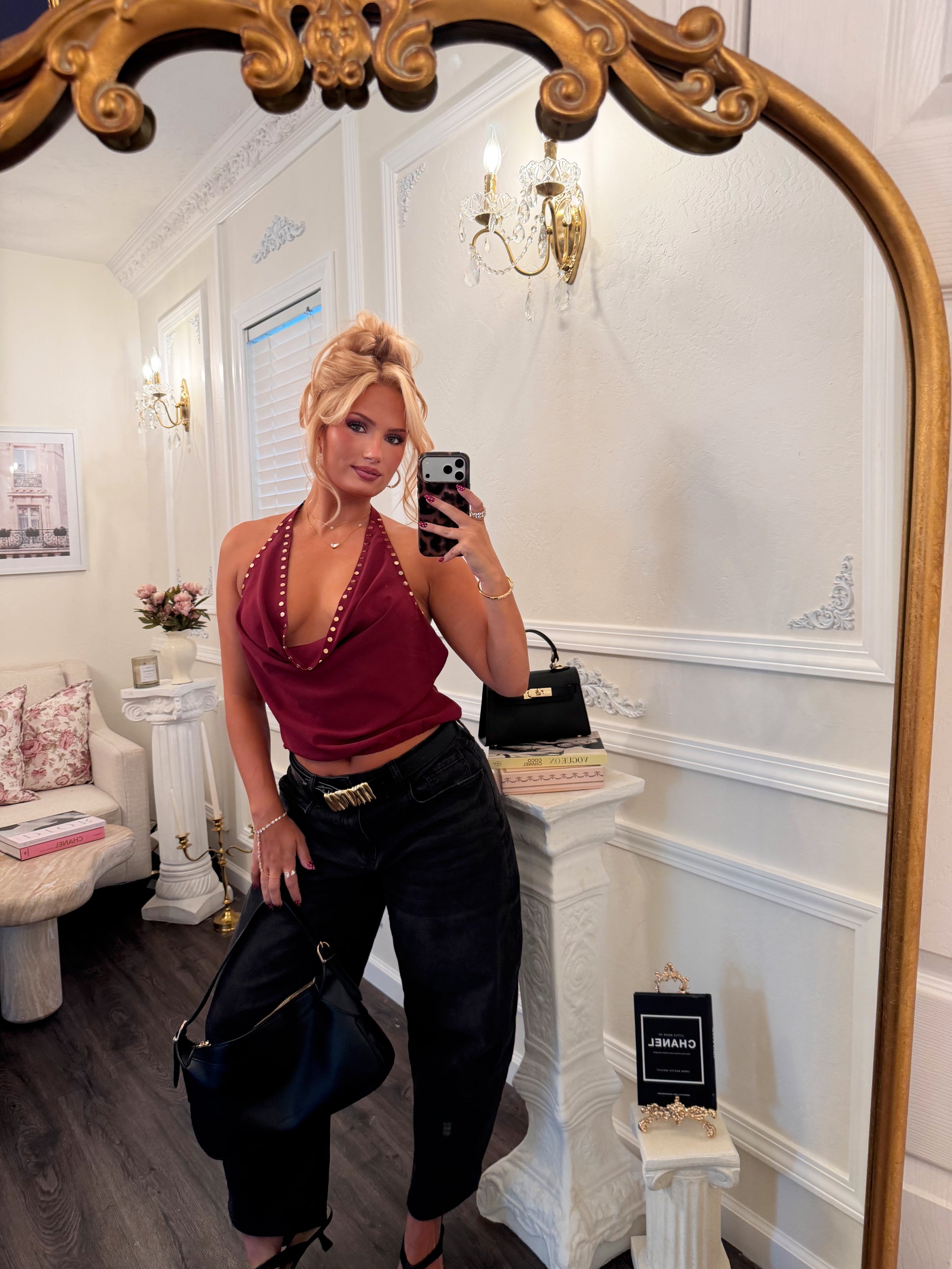 The Corinne Studded Halter