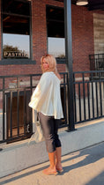 Load image into Gallery viewer, The Azure Soirée Silk Top – Parisian Pearl
