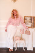 Load image into Gallery viewer, The Luxembourg Lace Blouse - Peony

