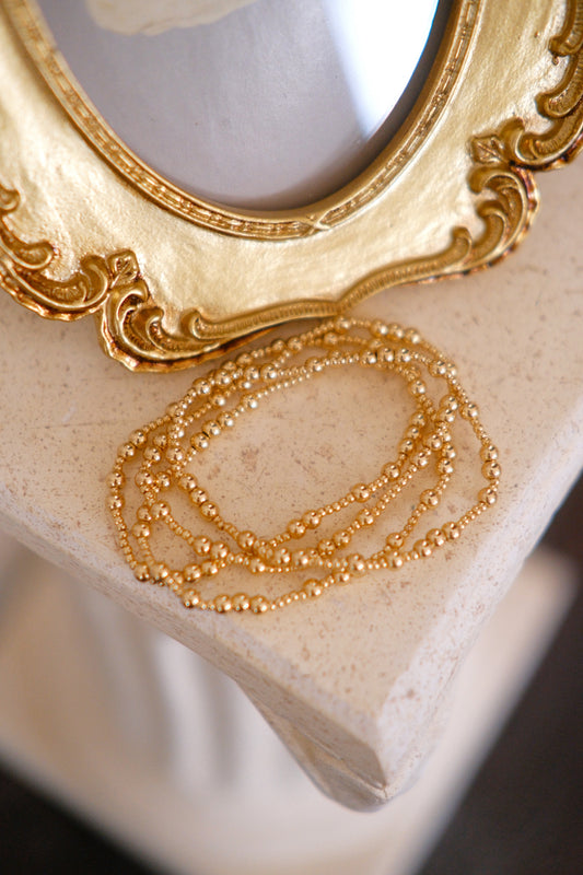 The Saint Honoré Gold Beaded Bracelet Set