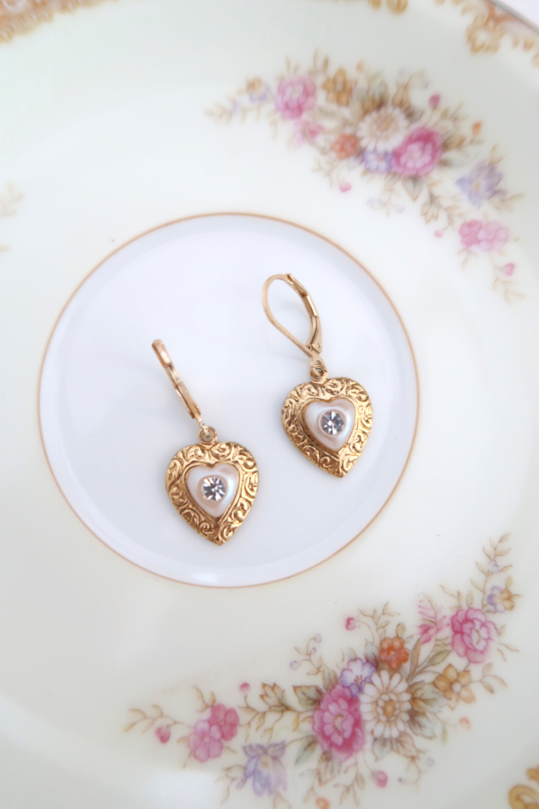 Heirloom Hearts Drop Earrings
