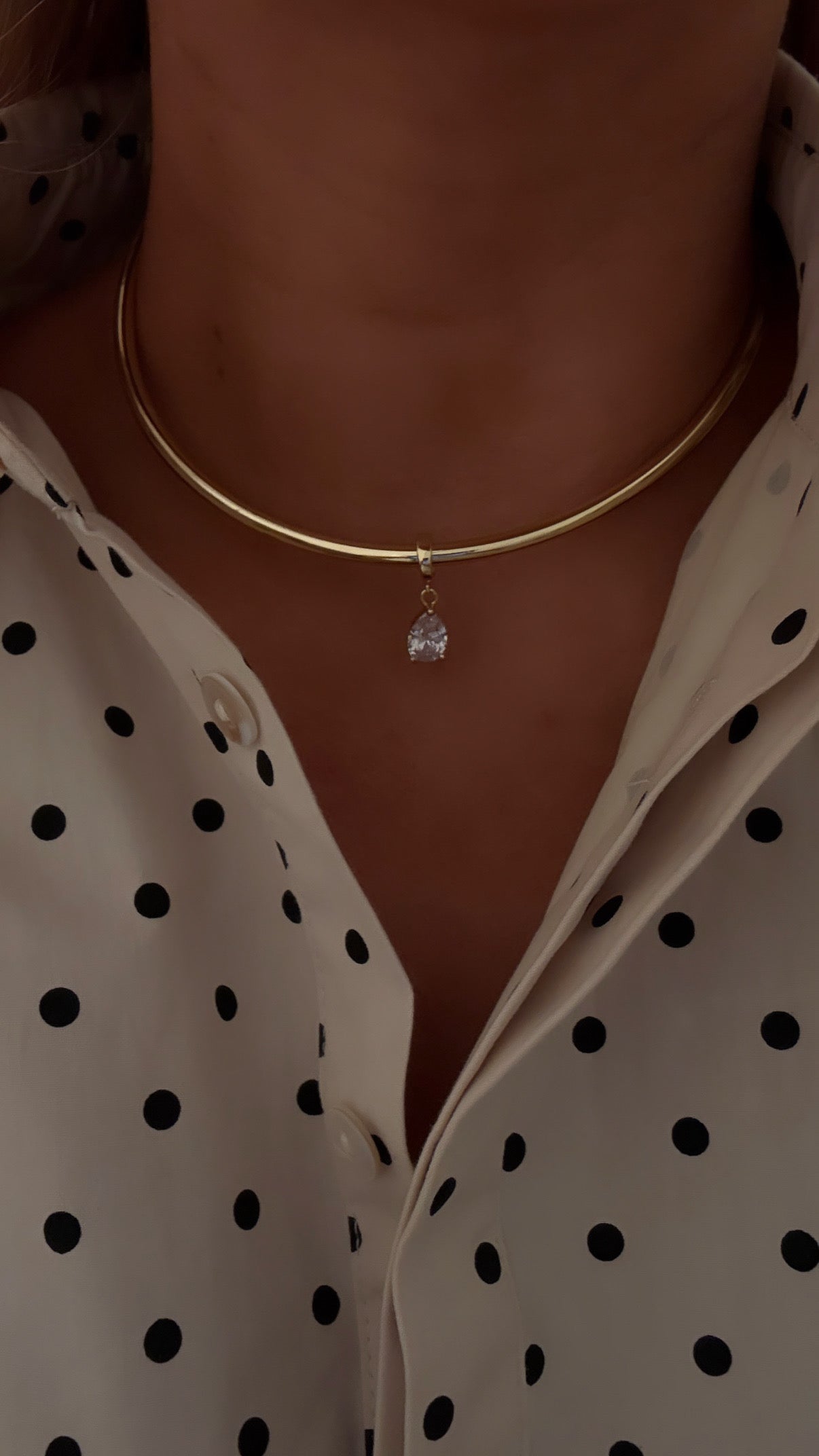 The Pear Cut Necklace Cuff