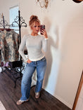 Load image into Gallery viewer, The Rue Contrast Top — Heather Grey
