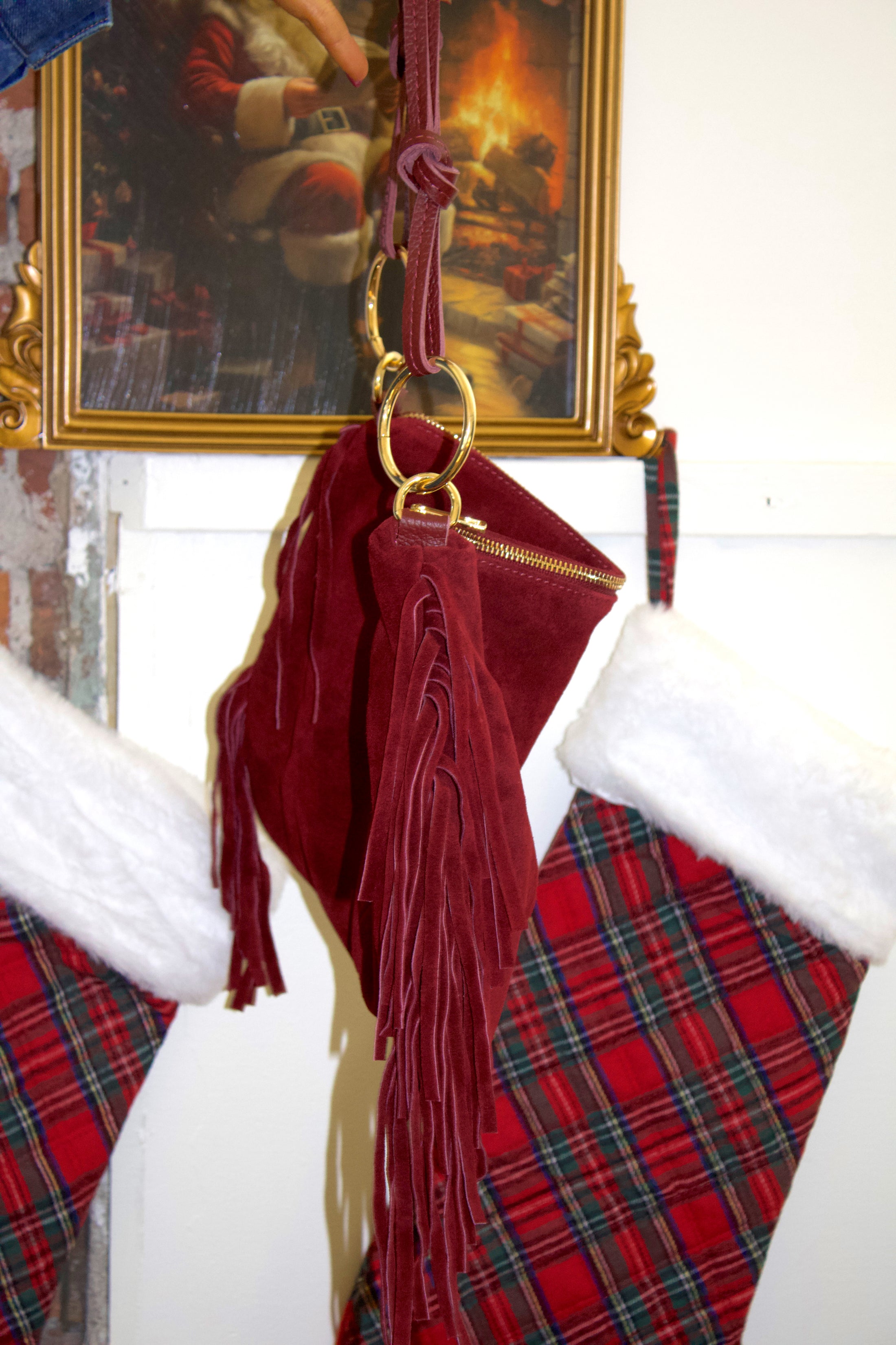 Verona Fringe Bag - Merlot