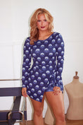 Load image into Gallery viewer, The Vivienne Floral Wrap Romper– Navy Bloom
