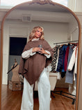 Load image into Gallery viewer, The Palais Poncho Shawl - Café Chestnut
