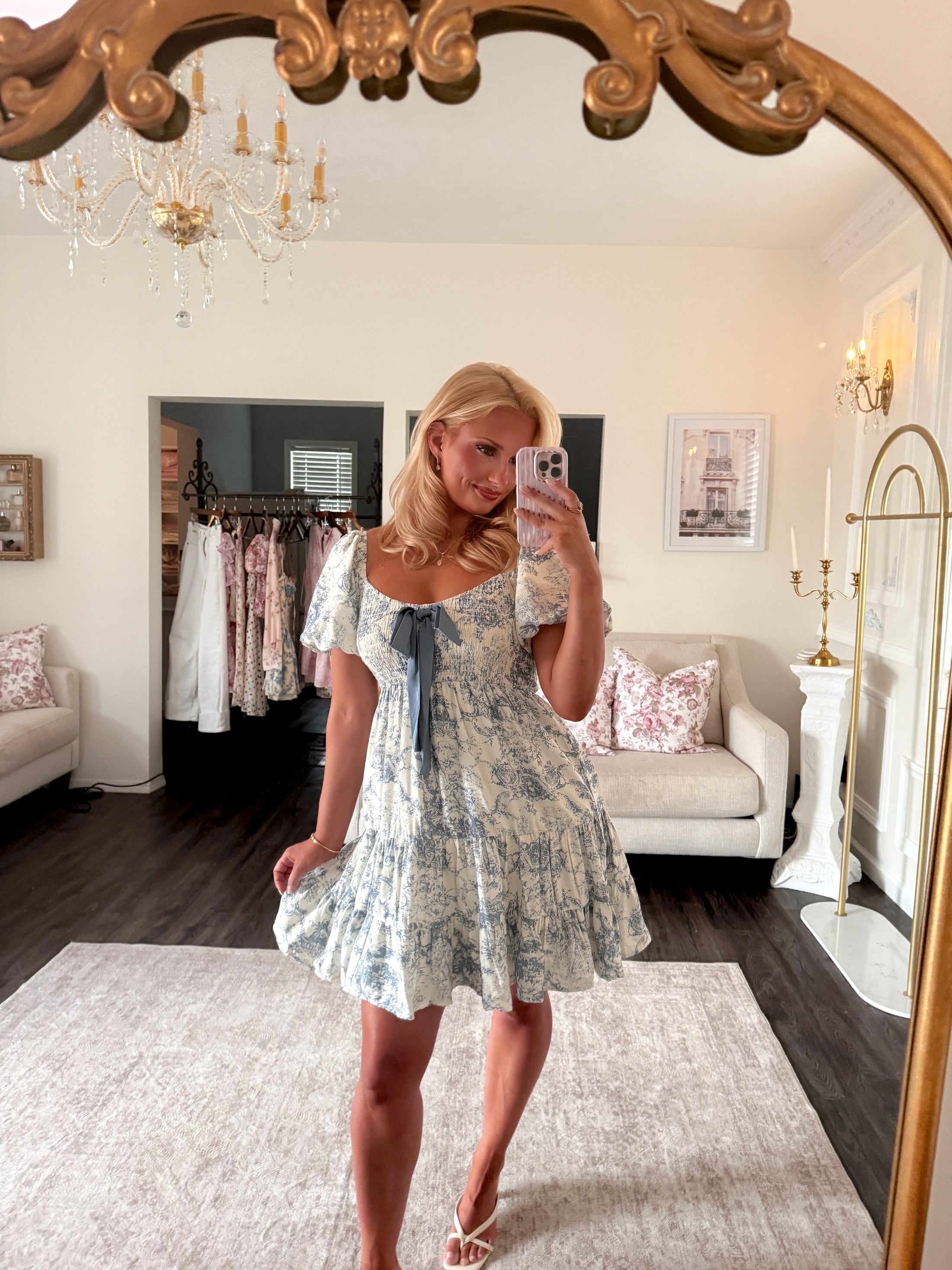 The Swan Estate Toile Dress