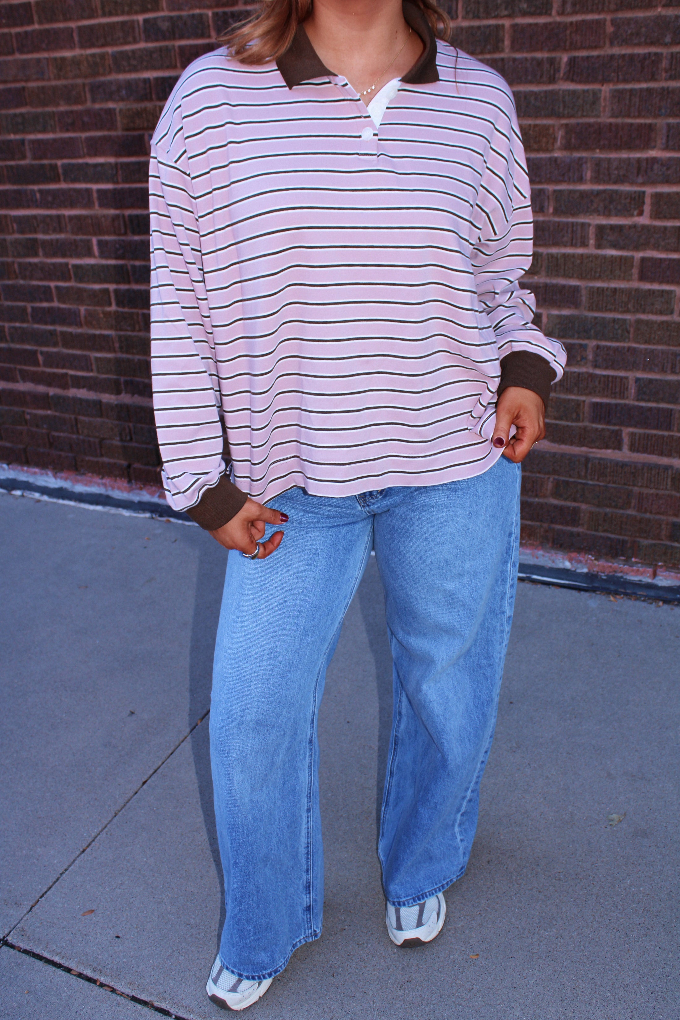 The Oxford Rugby Polo - Mauve/Cocoa PREORDER 10.31
