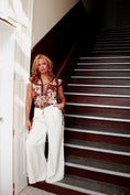 Load image into Gallery viewer, Marivelle Lace Blouse – Mocha Bloom
