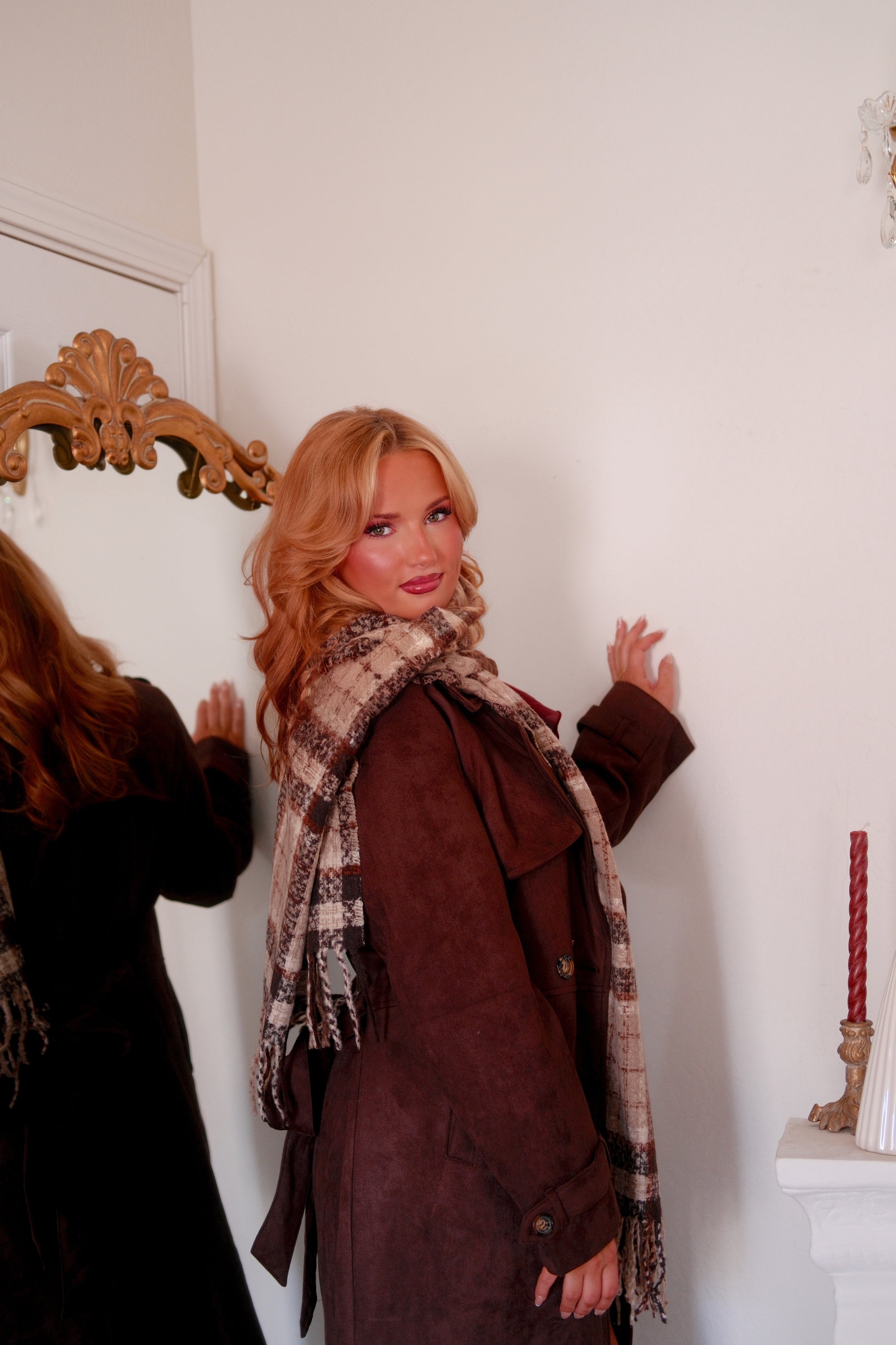 The Via Milano Plaid Scarf