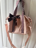 Load image into Gallery viewer, Polkadots & Pecan Vintage Tote
