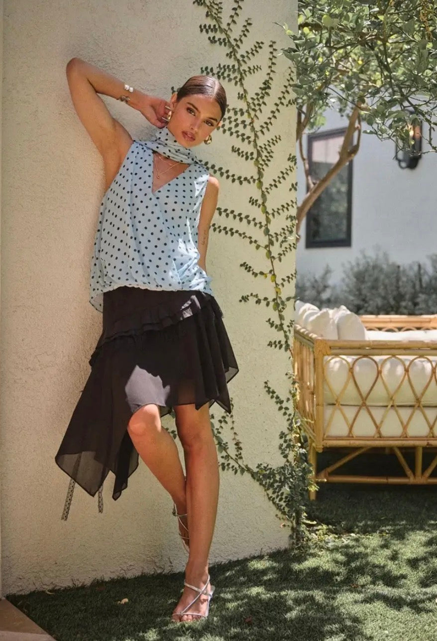 The Le Marais Ruffle Skirt — Noir