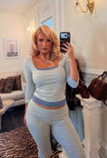 Load image into Gallery viewer, Gigi Contrast Knit Top — Heather Grey

