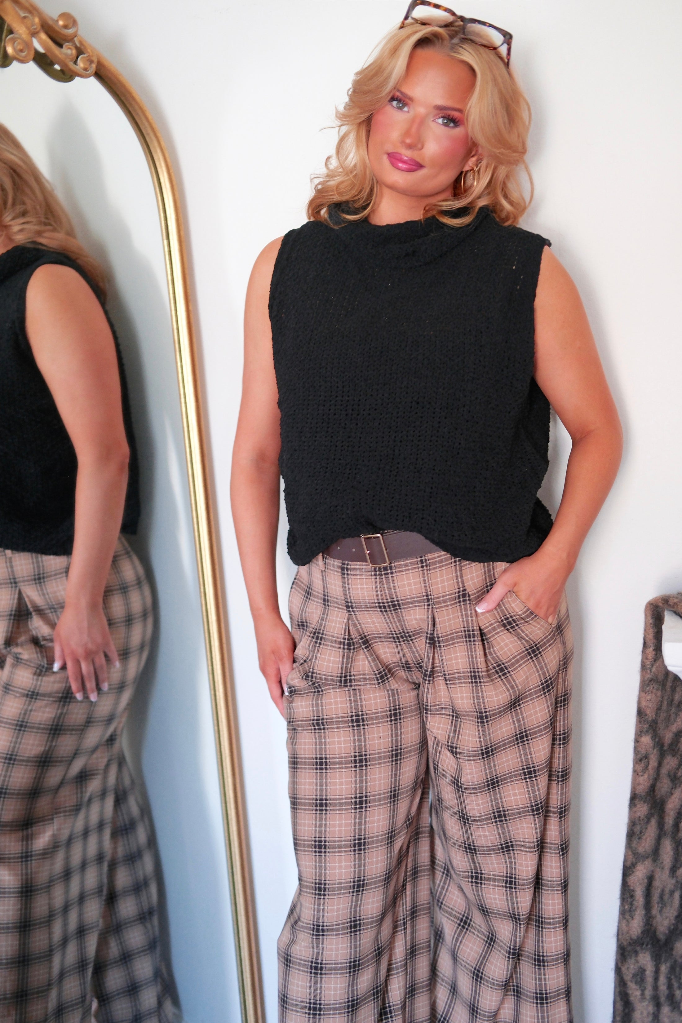 The Evening Ember Cowl Neck Knit