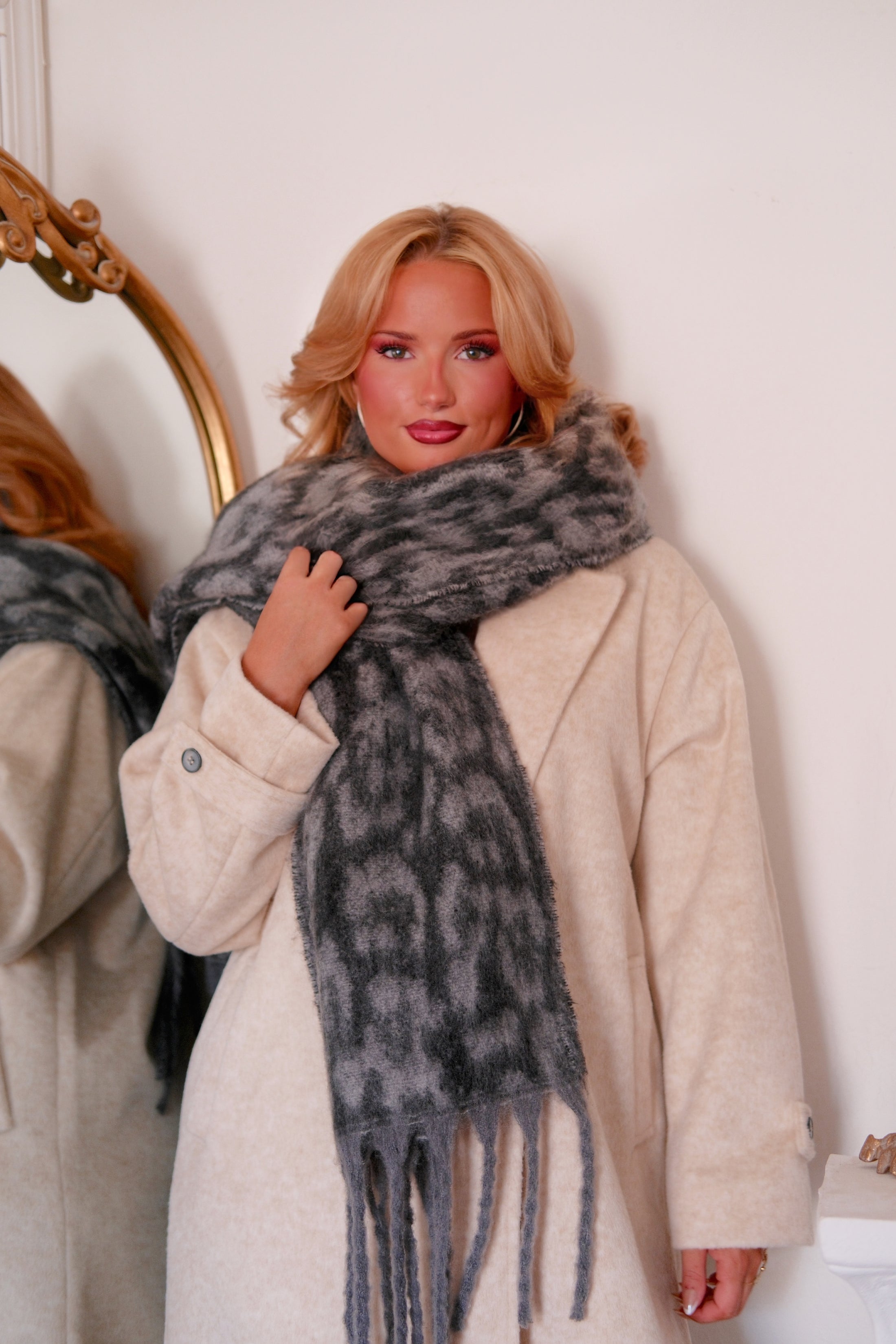 The Parisienne Cloud-Leopard Scarf